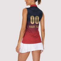 Custom Bengaluru 2025 Cricket Royal Challengers Women Sleeveless Polo Shirt Lions Play Bold