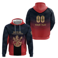 Custom Bengaluru 2025 Cricket Royal Challengers Zip Hoodie Lions Play Bold