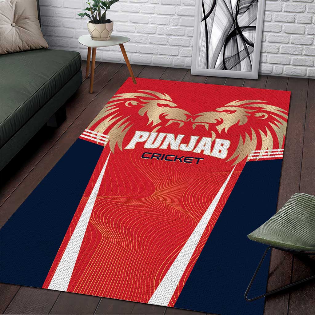 Punjab 2025 Cricket Lion Kings Area Rug Jazba Hai Punjabi