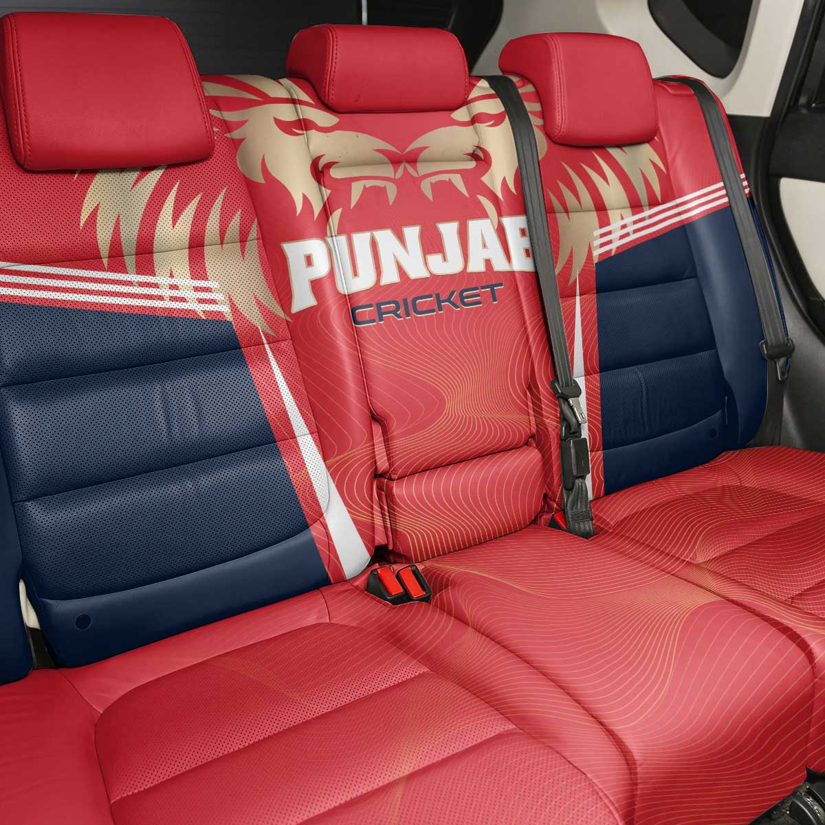 Punjab 2025 Cricket Lion Kings Back Car Seat Cover Jazba Hai Punjabi