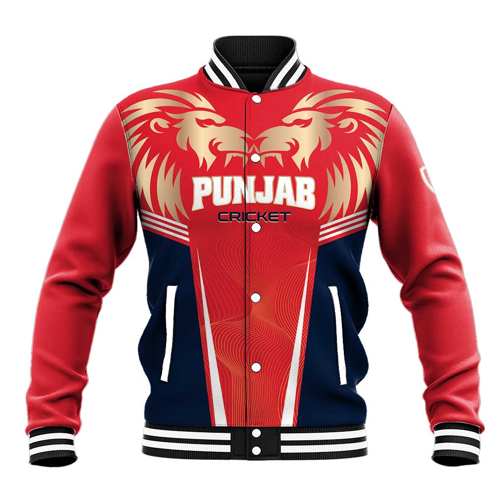 Custom Punjab 2025 Cricket Lion Kings Baseball Jacket Jazba Hai Punjabi