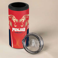 Custom Punjab 2025 Cricket Lion Kings 4 in 1 Can Cooler Tumbler Jazba Hai Punjabi