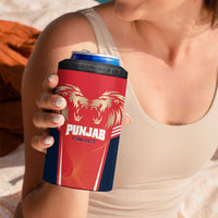 Custom Punjab 2025 Cricket Lion Kings 4 in 1 Can Cooler Tumbler Jazba Hai Punjabi