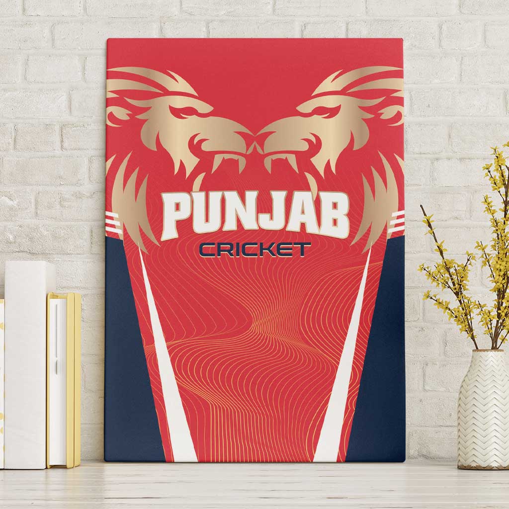 Punjab 2025 Cricket Lion Kings Canvas Wall Art Jazba Hai Punjabi