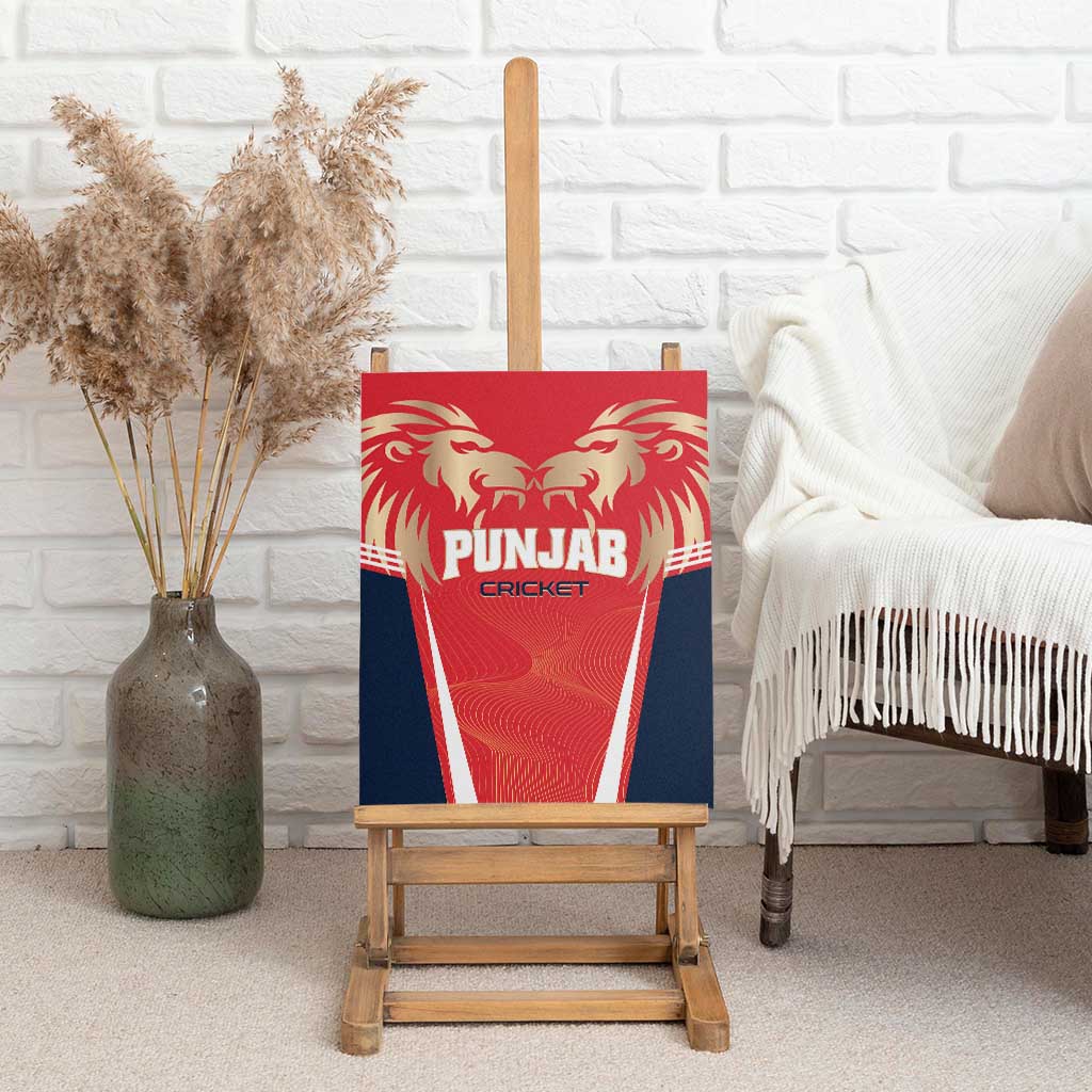 Punjab 2025 Cricket Lion Kings Canvas Wall Art Jazba Hai Punjabi