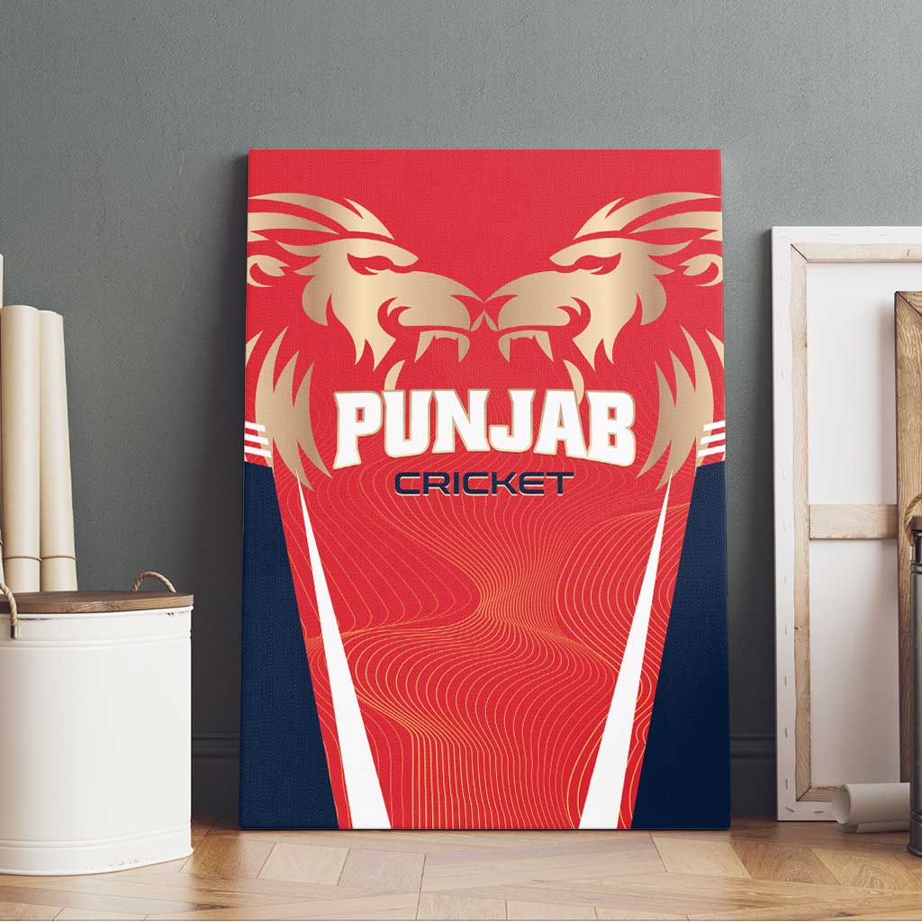Punjab 2025 Cricket Lion Kings Canvas Wall Art Jazba Hai Punjabi