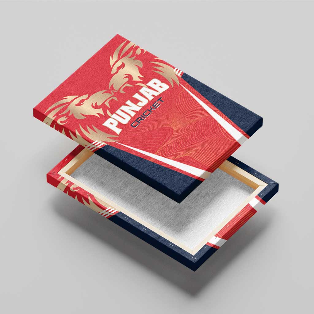 Punjab 2025 Cricket Lion Kings Canvas Wall Art Jazba Hai Punjabi