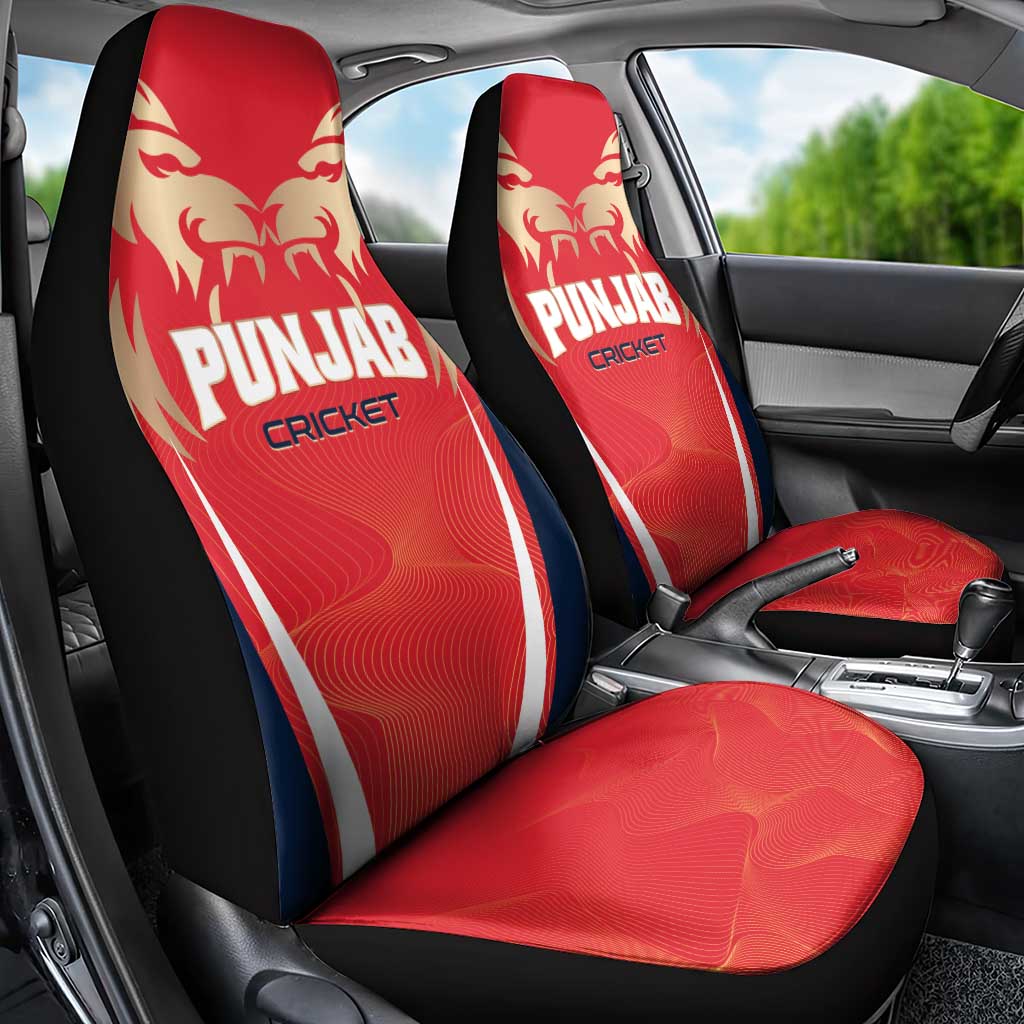 Punjab 2025 Cricket Lion Kings Car Seat Cover Jazba Hai Punjabi