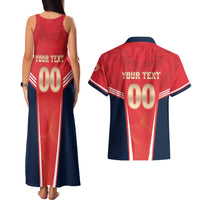 Custom Punjab 2025 Cricket Lion Kings Couples Matching Tank Maxi Dress and Hawaiian Shirt Jazba Hai Punjabi