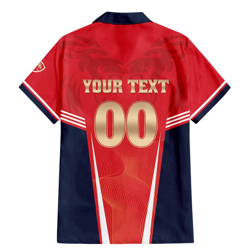 Custom Punjab 2025 Cricket Lion Kings Family Matching Mermaid Dress and Hawaiian Shirt Jazba Hai Punjabi