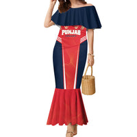 Custom Punjab 2025 Cricket Lion Kings Family Matching Mermaid Dress and Hawaiian Shirt Jazba Hai Punjabi