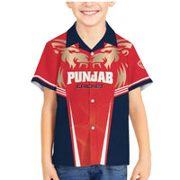 Custom Punjab 2025 Cricket Lion Kings Family Matching Mermaid Dress and Hawaiian Shirt Jazba Hai Punjabi