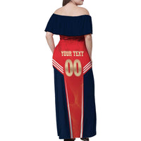 Custom Punjab 2025 Cricket Lion Kings Family Matching Off Shoulder Maxi Dress and Hawaiian Shirt Jazba Hai Punjabi