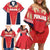 Custom Punjab 2025 Cricket Lion Kings Family Matching Off Shoulder Short Dress and Hawaiian Shirt Jazba Hai Punjabi