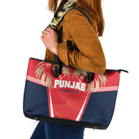 Punjab 2025 Cricket Lion Kings Leather Tote Bag Jazba Hai Punjabi