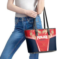 Punjab 2025 Cricket Lion Kings Leather Tote Bag Jazba Hai Punjabi