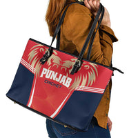 Punjab 2025 Cricket Lion Kings Leather Tote Bag Jazba Hai Punjabi