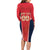 Custom Punjab 2025 Cricket Lion Kings Long Sleeve Bodycon Dress Jazba Hai Punjabi