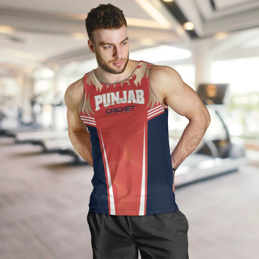 Custom Punjab 2025 Cricket Lion Kings Men Tank Top Jazba Hai Punjabi
