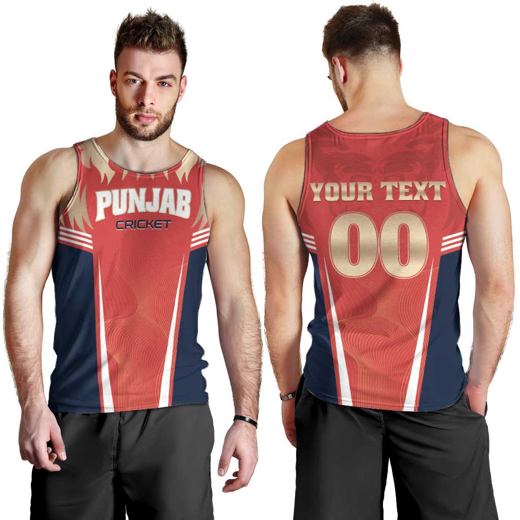 Custom Punjab 2025 Cricket Lion Kings Men Tank Top Jazba Hai Punjabi