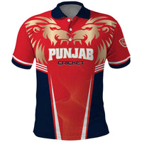 Custom Punjab 2025 Cricket Lion Kings Polo Shirt Jazba Hai Punjabi