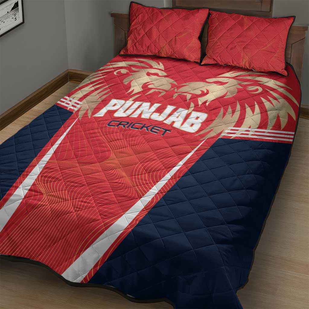 Punjab 2025 Cricket Lion Kings Quilt Bed Set Jazba Hai Punjabi
