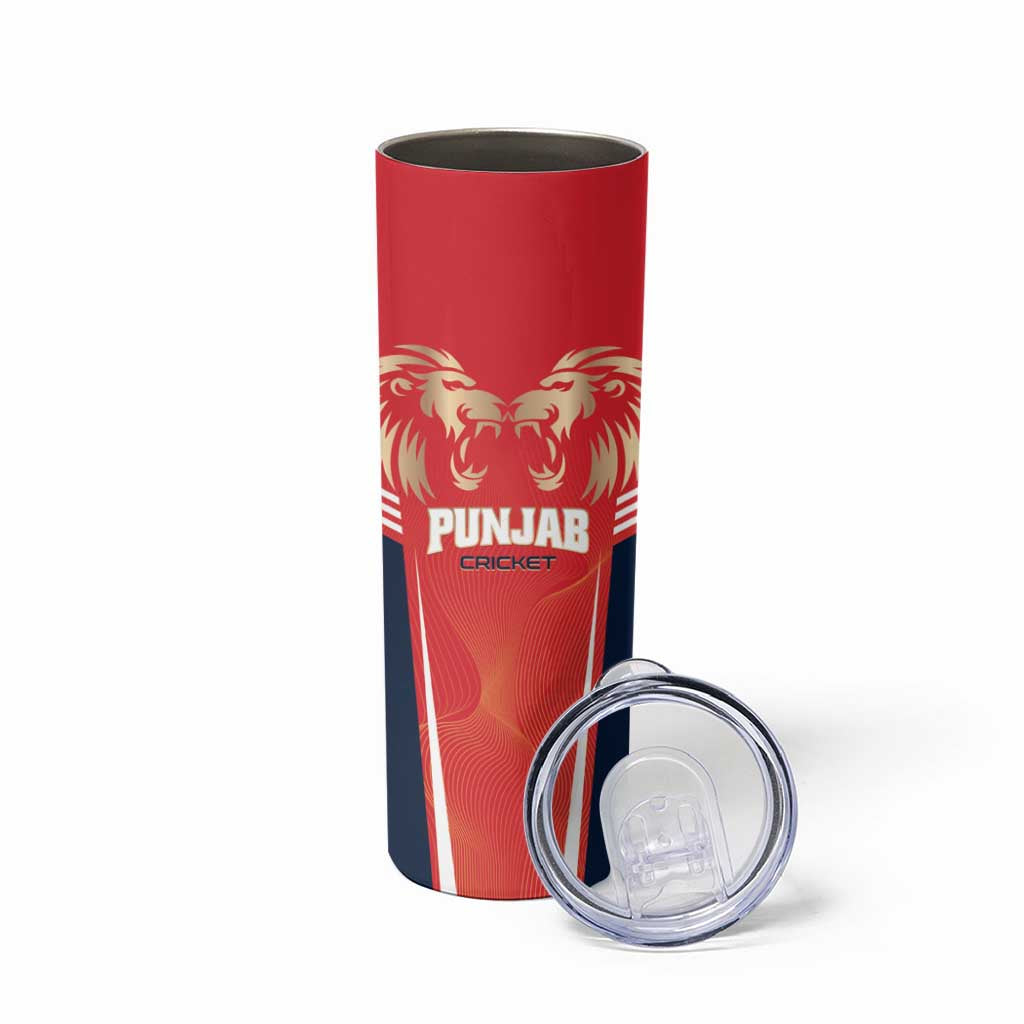 Custom Punjab 2025 Cricket Lion Kings Skinny Tumbler Jazba Hai Punjabi