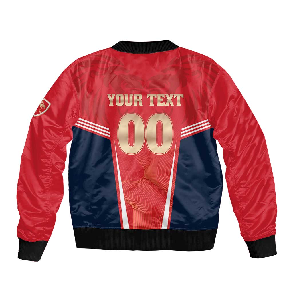 Custom Punjab 2025 Cricket Lion Kings Sleeve Zip Bomber Jacket Jazba Hai Punjabi