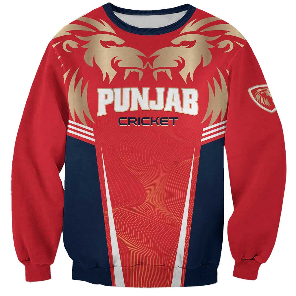 Custom Punjab 2025 Cricket Lion Kings Sweatshirt Jazba Hai Punjabi