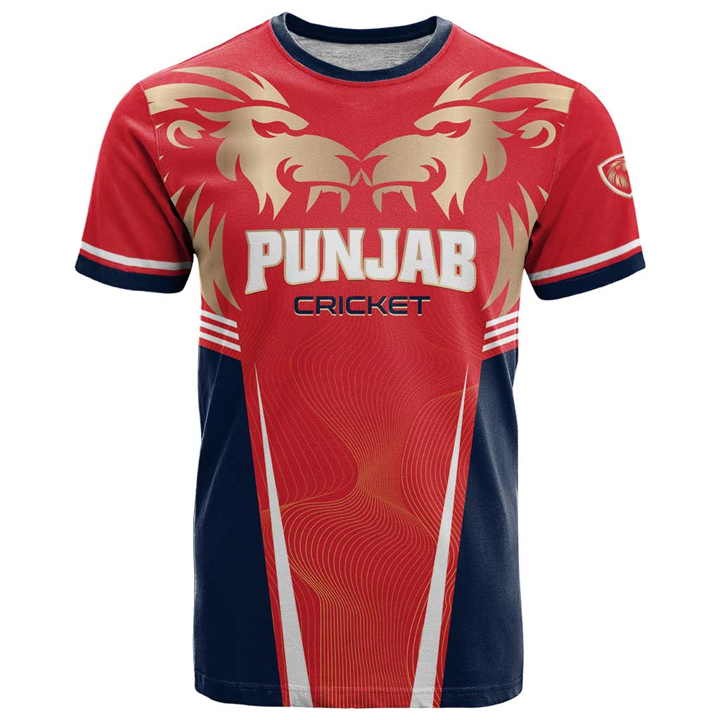 Custom Punjab 2025 Cricket Lion Kings T Shirt Jazba Hai Punjabi