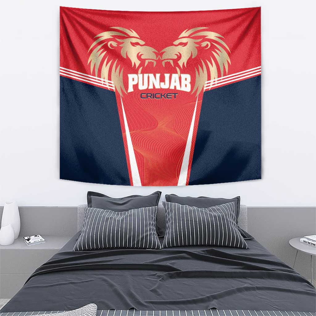 Punjab 2025 Cricket Lion Kings Tapestry Jazba Hai Punjabi