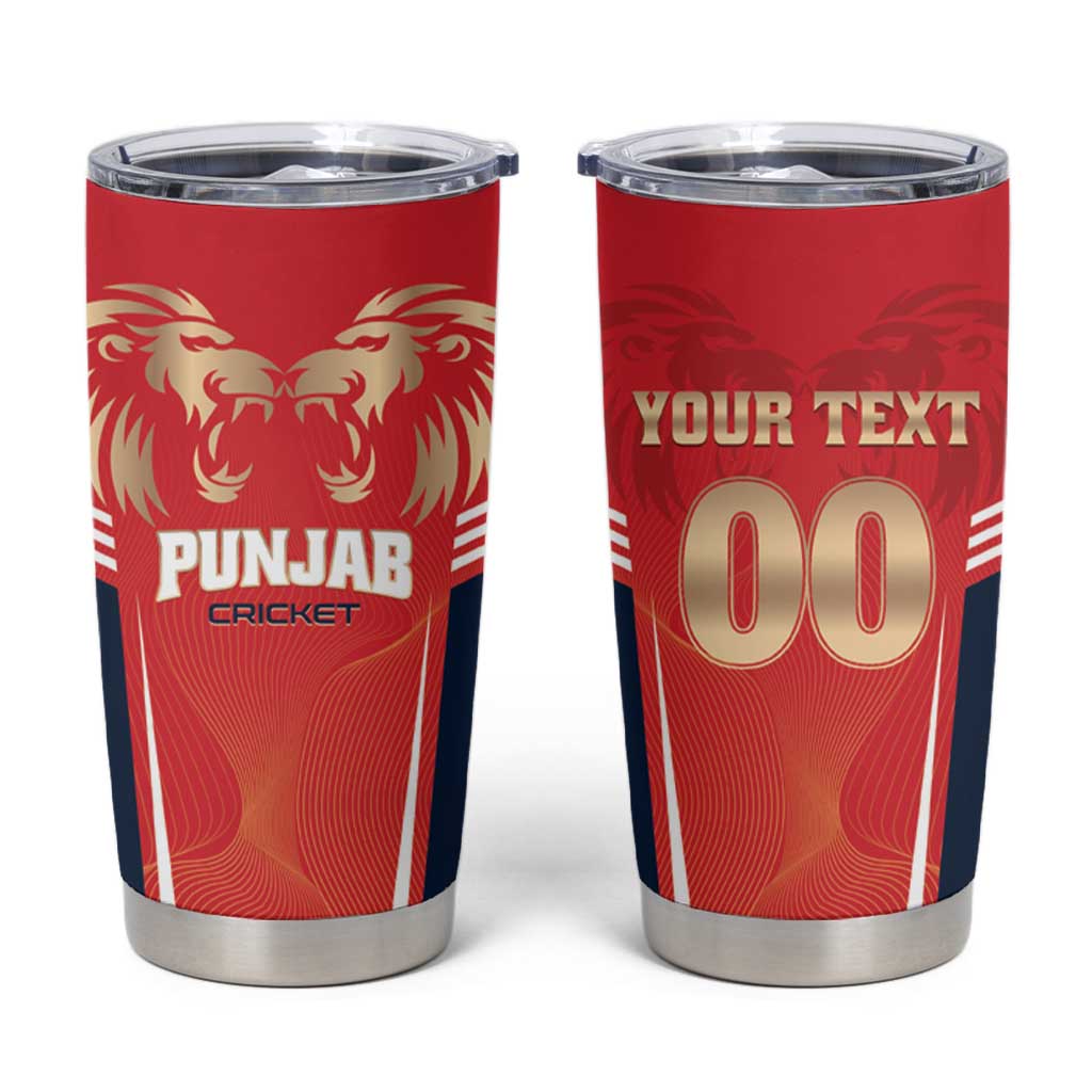 Custom Punjab 2025 Cricket Lion Kings Tumbler Cup Jazba Hai Punjabi