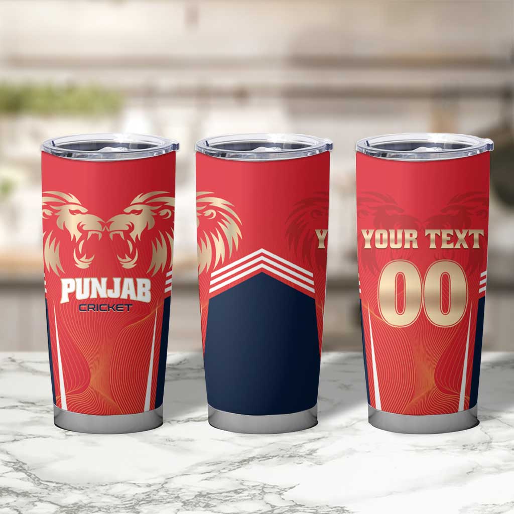 Custom Punjab 2025 Cricket Lion Kings Tumbler Cup Jazba Hai Punjabi