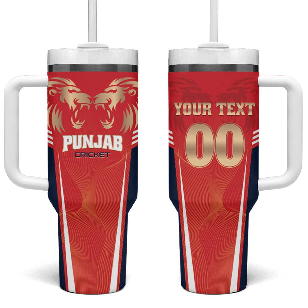 Custom Punjab 2025 Cricket Lion Kings Tumbler With Handle Jazba Hai Punjabi