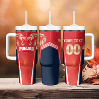 Custom Punjab 2025 Cricket Lion Kings Tumbler With Handle Jazba Hai Punjabi