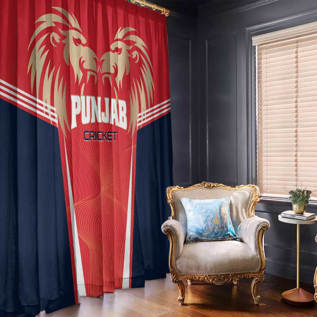 Punjab 2025 Cricket Lion Kings Window Curtain Jazba Hai Punjabi