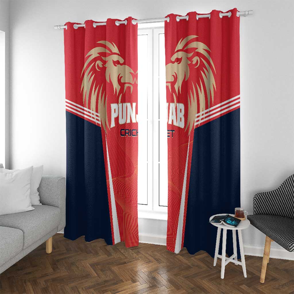 Punjab 2025 Cricket Lion Kings Window Curtain Jazba Hai Punjabi