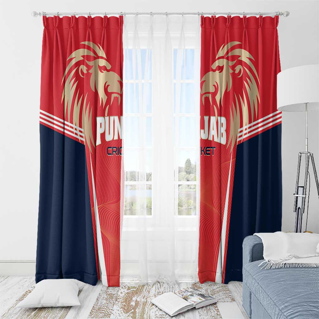 Punjab 2025 Cricket Lion Kings Window Curtain Jazba Hai Punjabi