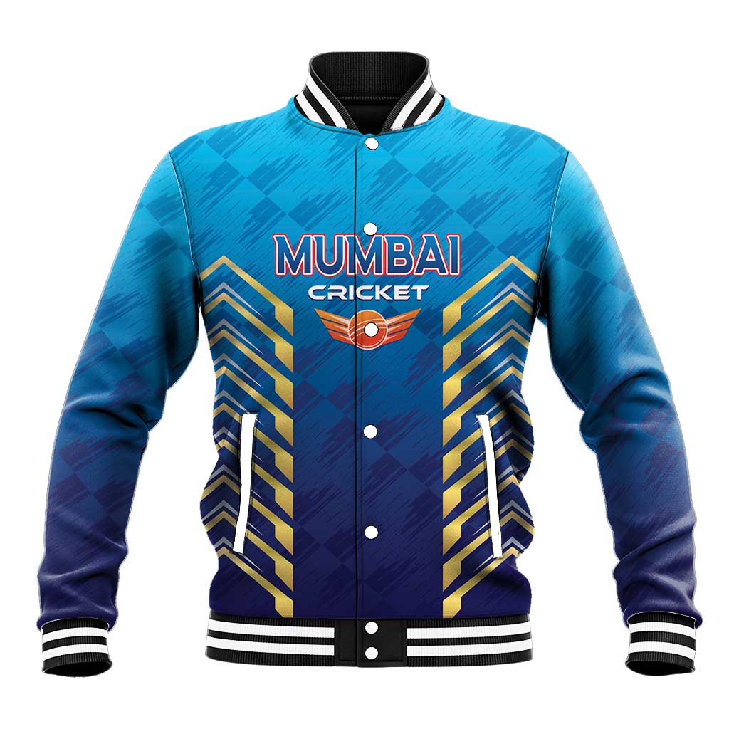 Custom Mumbai 2025 Cricket Indians Baseball Jacket Aali Re Play Like Mumbai