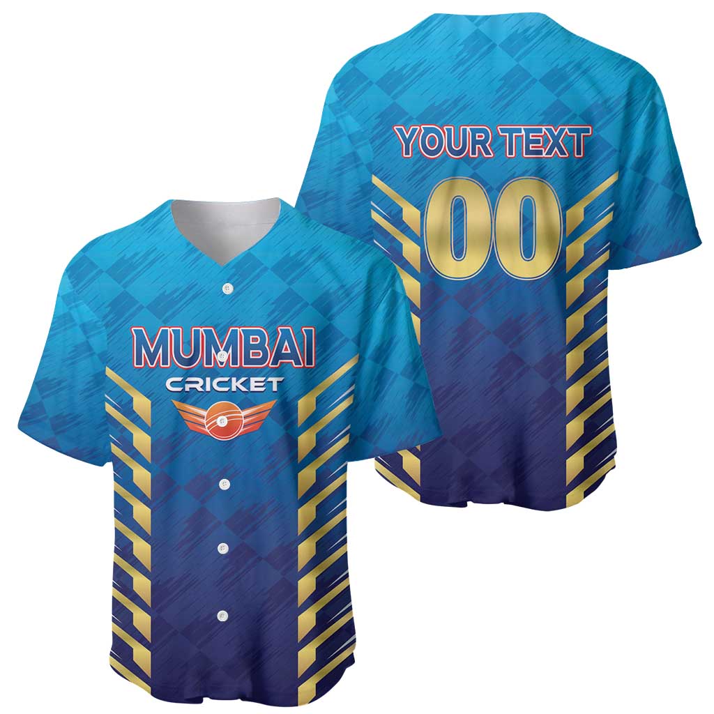 Custom Mumbai 2025 Cricket Indians Baseball Jersey Aali Re Play Like Mumbai