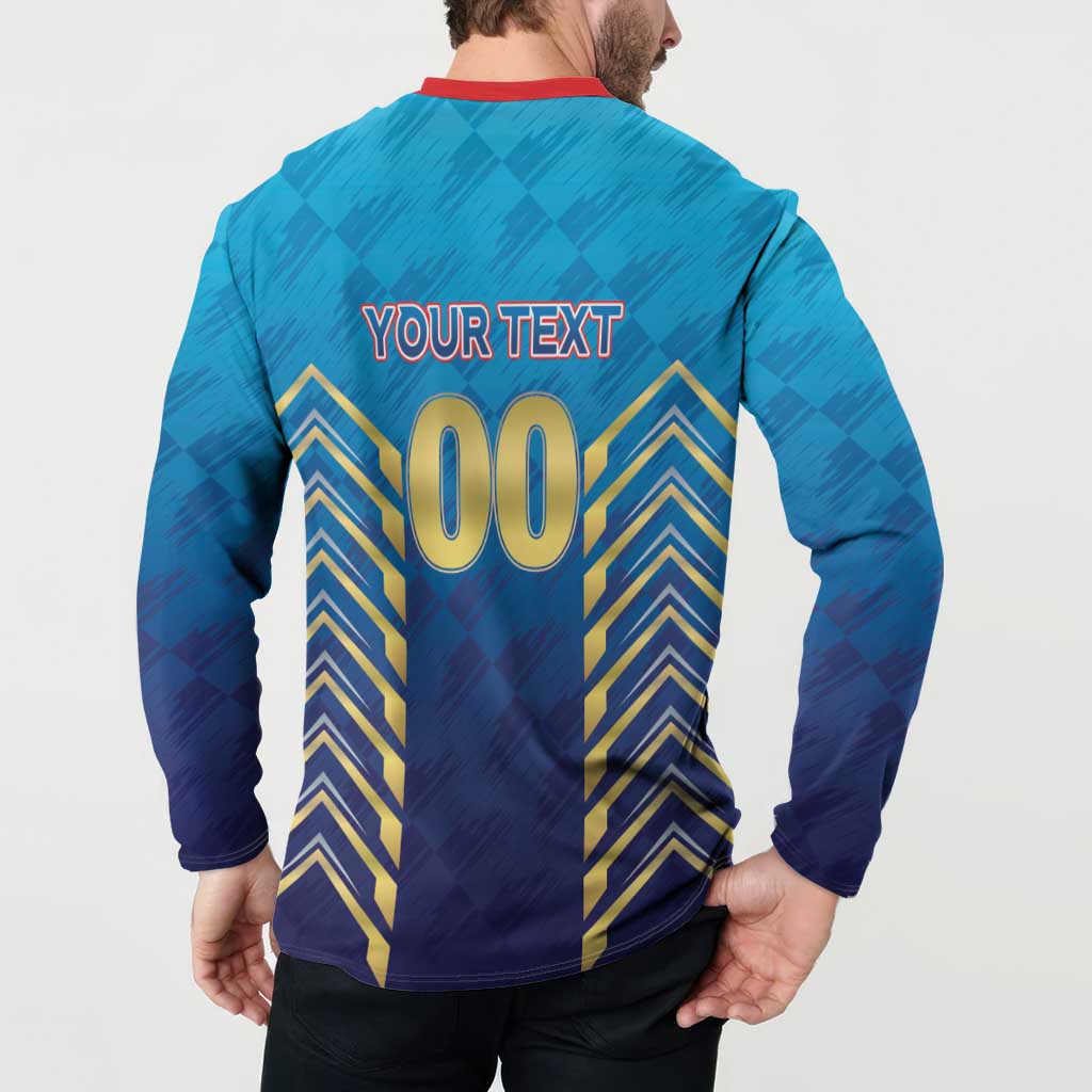 Custom Mumbai 2025 Cricket Indians Button Sweatshirt Aali Re Play Like Mumbai