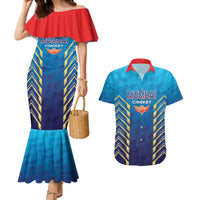 Custom Mumbai 2025 Cricket Indians Couples Matching Mermaid Dress and Hawaiian Shirt Aali Re Play Like Mumbai