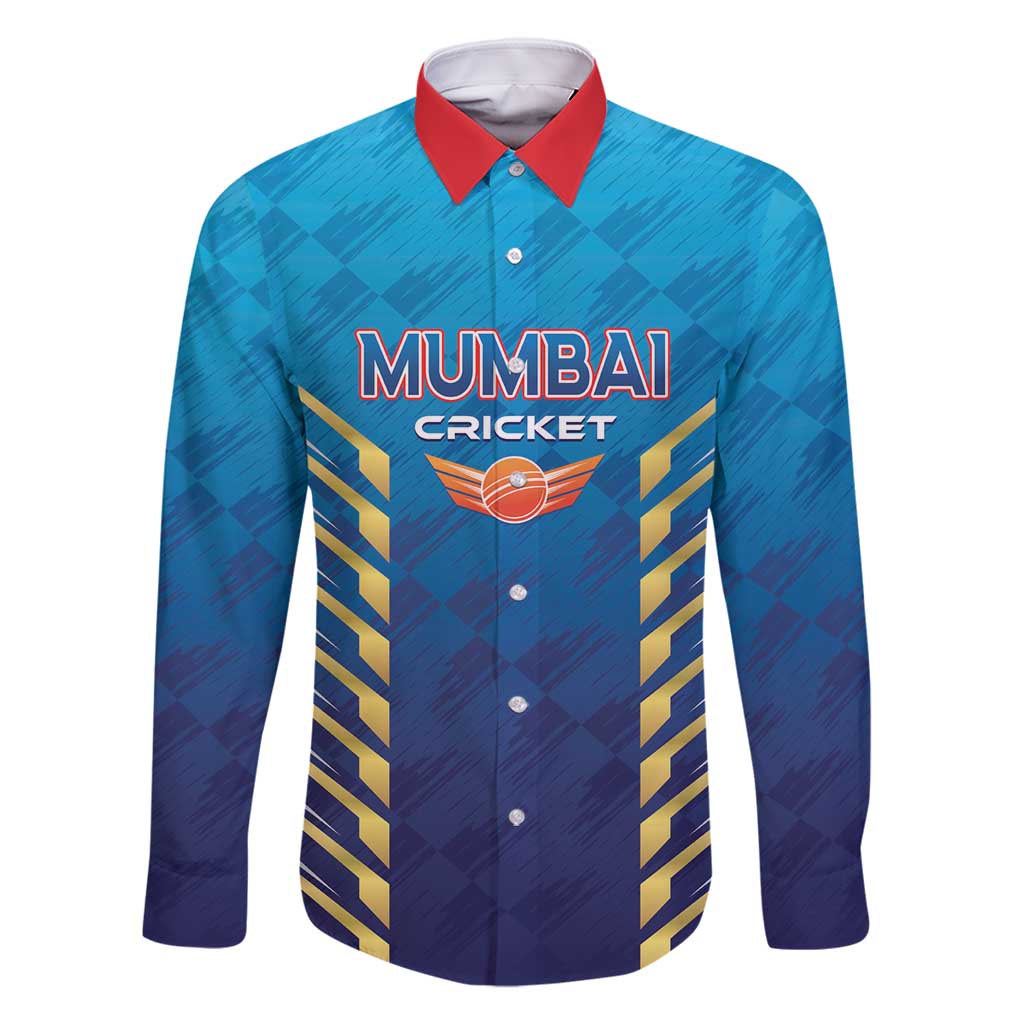 Custom Mumbai 2025 Cricket Indians Family Matching Mermaid Dress and Hawaiian Shirt Aali Re Play Like Mumbai