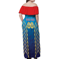 Custom Mumbai 2025 Cricket Indians Family Matching Off Shoulder Maxi Dress and Hawaiian Shirt Aali Re Play Like Mumbai