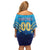 Custom Mumbai 2025 Cricket Indians Family Matching Off Shoulder Short Dress and Hawaiian Shirt Aali Re Play Like Mumbai