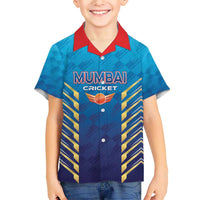 Custom Mumbai 2025 Cricket Indians Family Matching Short Sleeve Bodycon Dress and Hawaiian Shirt Aali Re Play Like Mumbai