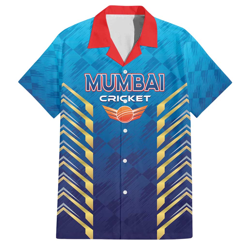 Custom Mumbai 2025 Cricket Indians Family Matching Tank Maxi Dress and Hawaiian Shirt Aali Re Play Like Mumbai