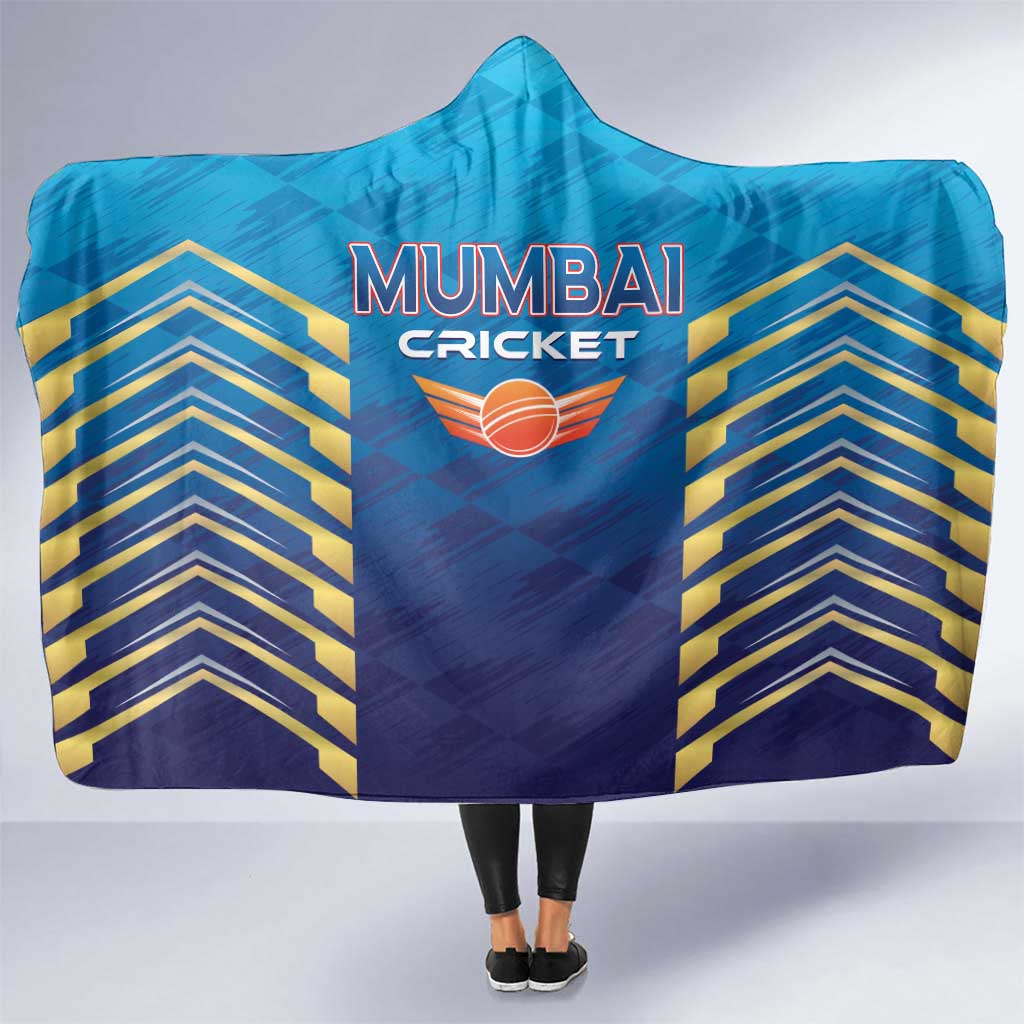 Mumbai 2025 Cricket Indians Hooded Blanket Aali Re Play Like Mumbai