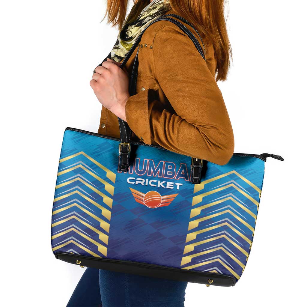 Mumbai 2025 Cricket Indians Leather Tote Bag Aali Re Play Like Mumbai