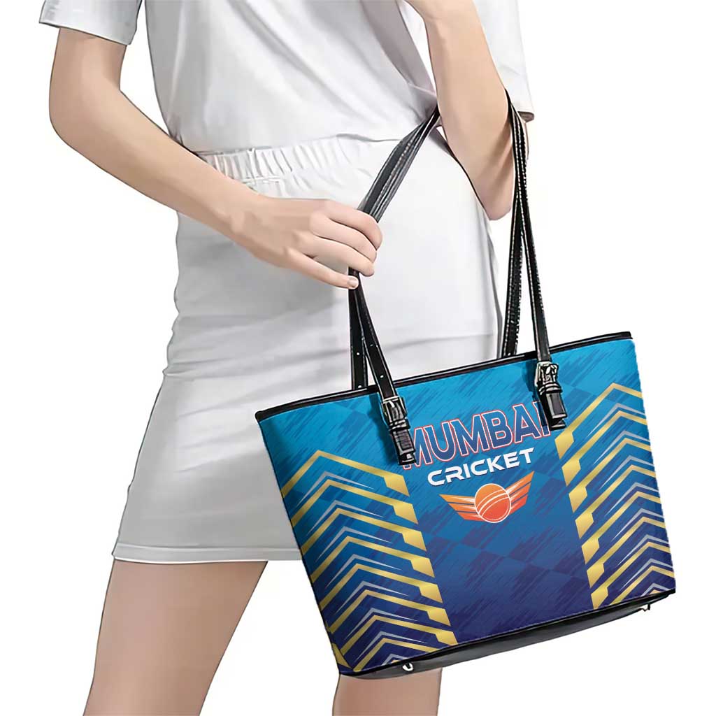Mumbai 2025 Cricket Indians Leather Tote Bag Aali Re Play Like Mumbai